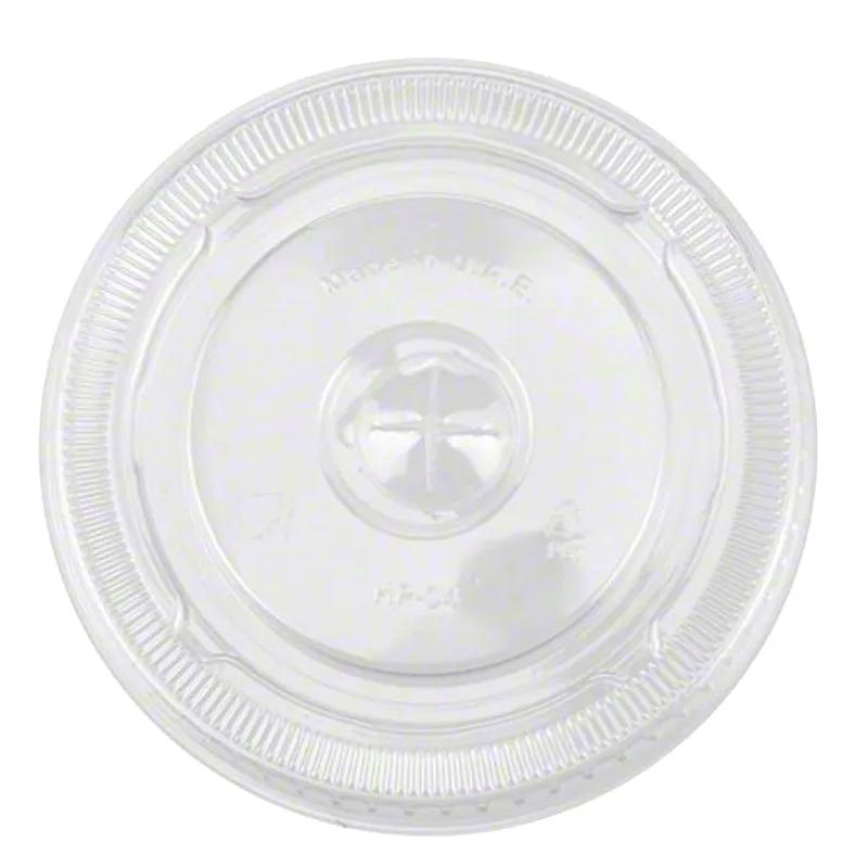 Lid Flat 108MM PET Clear For 32 OZ Cup Straw Slot 25 Count/Pack 20 Packs/Case 500 Count/Case