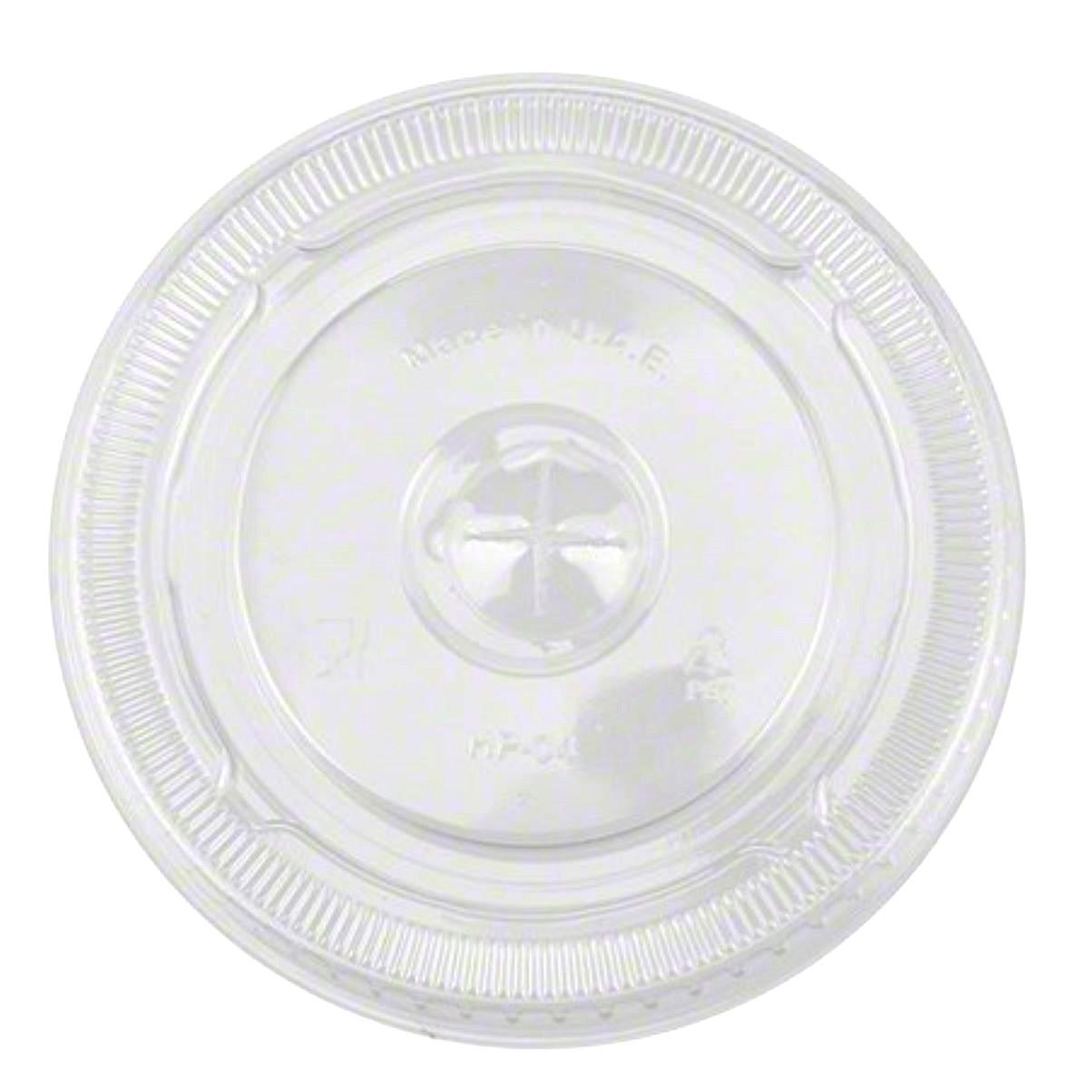 Lid Flat 108MM PET Clear For 32 OZ Cup Straw Slot 25 Count/Pack 20 Packs/Case 500 Count/Case