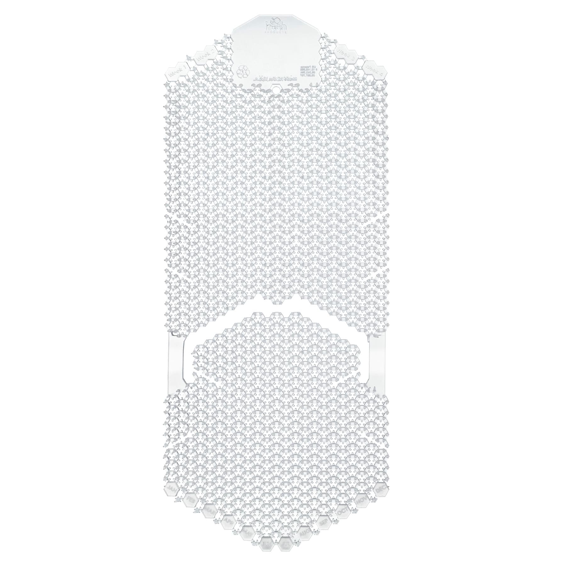 Tsunami Urinal Screen Cotton Blossom Clear EVA 15.5X6.5X0.875 IN 6/Case
