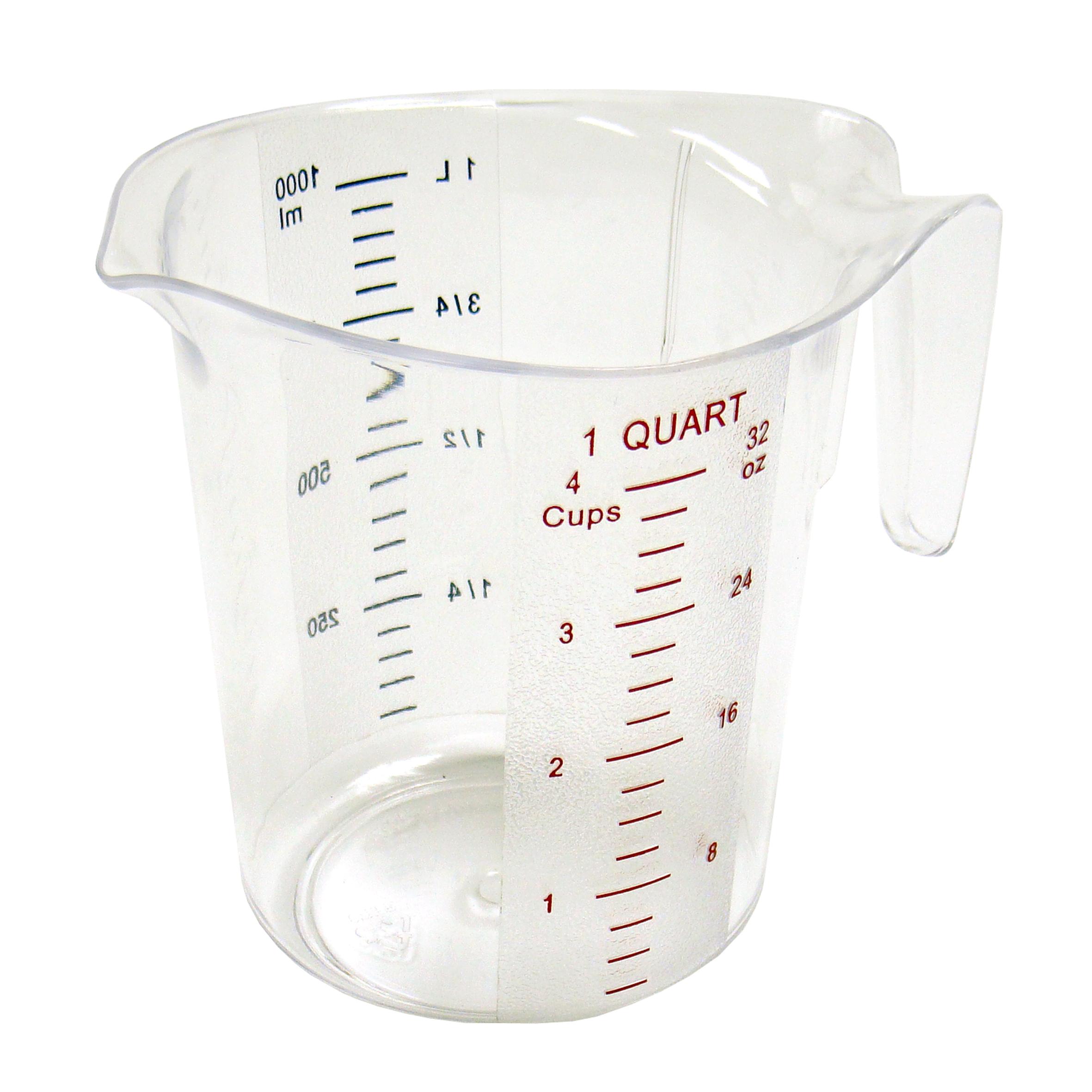 Measuring Cup 1 QT PC Clear Graduations Dishwasher Safe 1/Each
