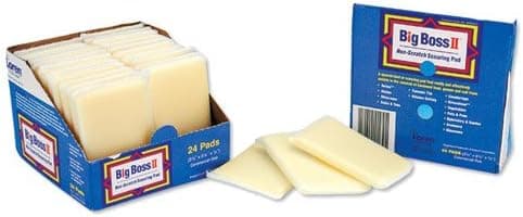 Big Boss II Scouring Pad 3.5X5.5 IN Nylon Yellow Non-Scratch 24/Box