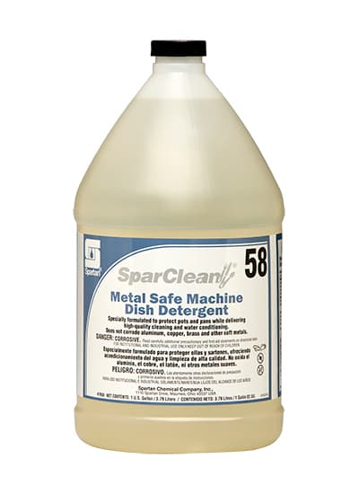 SparClean® Metal Safe Machine Dish Detergent 58 Unscented Dishmachine Detergent 1 GAL Alkaline Liquid 4/Gallon