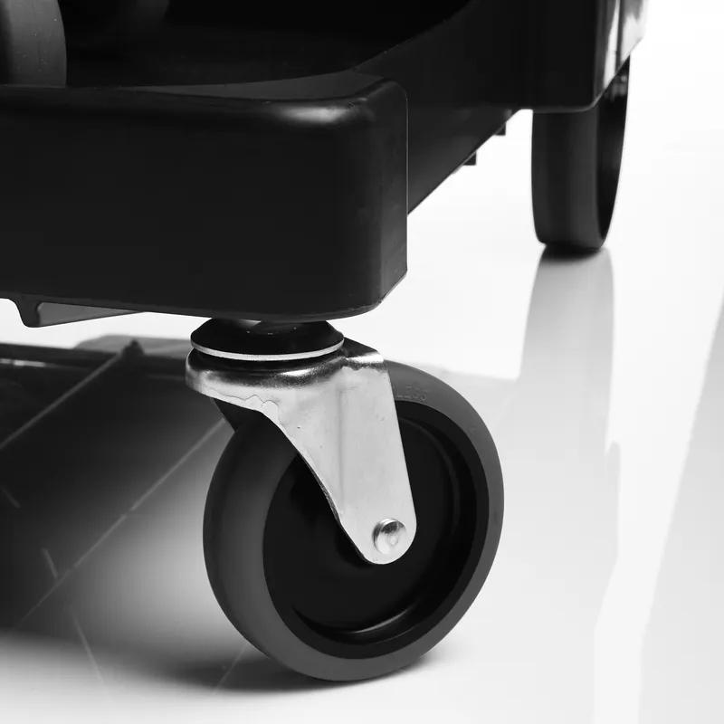 Executive Series™ Janitorial Cleaning Cart 46X21.75X38.38 IN Black Gray Plastic Traditional 4 IN Casters 1/Case