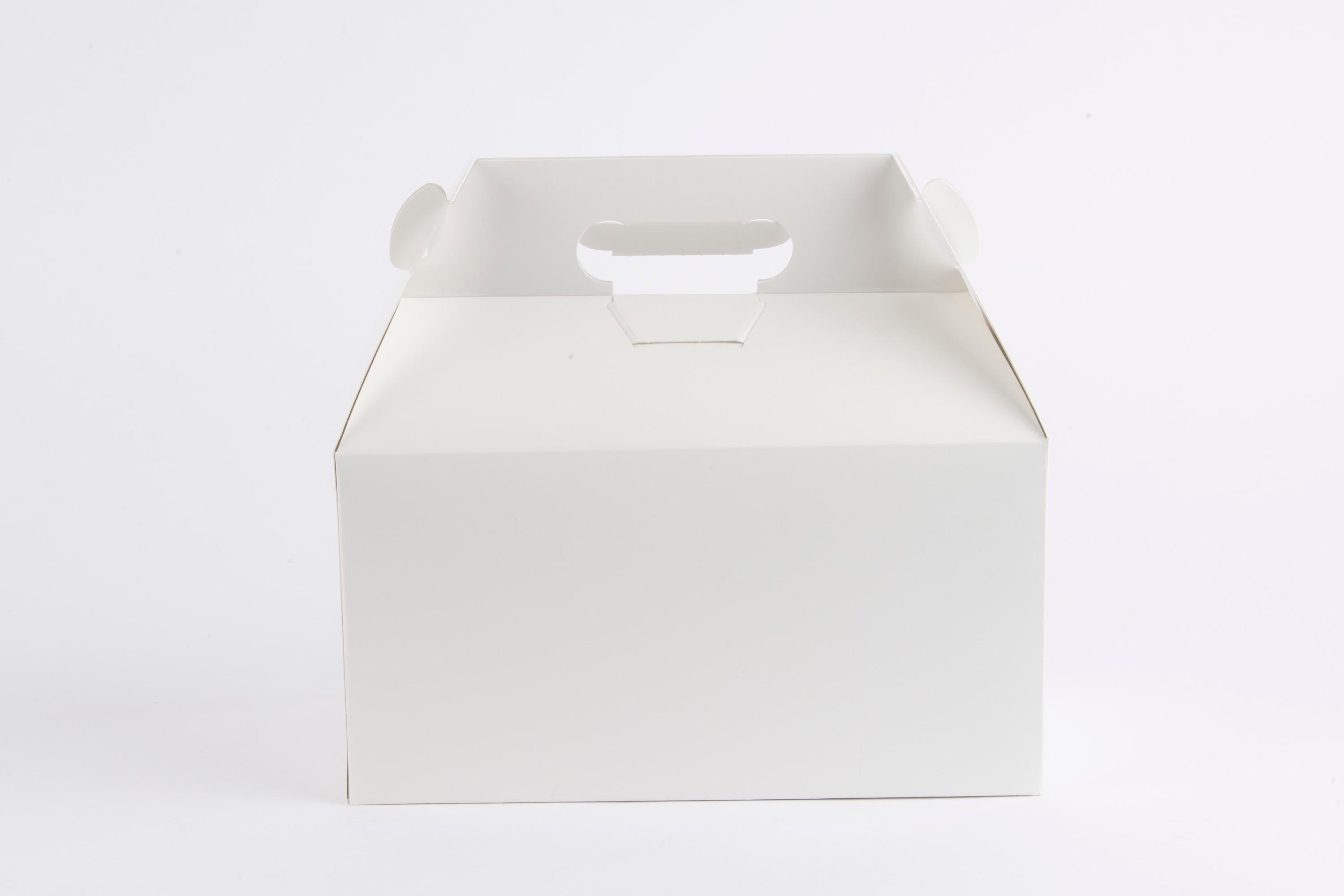 Lunch Take-Out Box Barn 9.5X5X5 IN Paper White Rectangle With Handle 125/Case