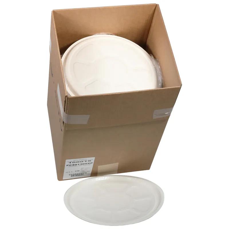 Pizza Board & Tray 13X0.59375 IN Paperboard White Round Ovenable 250/Case