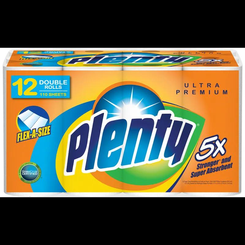 Plenty Household & Kitchen Roll Paper Towel 110 Sheets/Roll 12 Rolls/Case