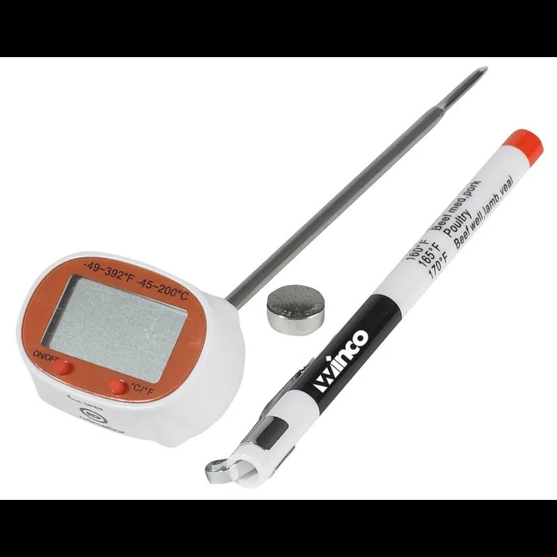 Thermometer 6.5X1.625X1.125 IN ABS White Digital 1.88IN Display 4.75IN Probe 1/Each