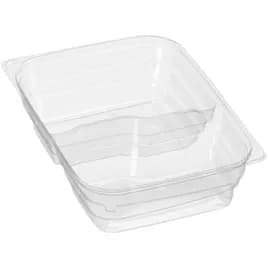 Snack Deli Container Base Medium (MED) 36 OZ 2 Compartment PET Clear Rectangle 300/Case