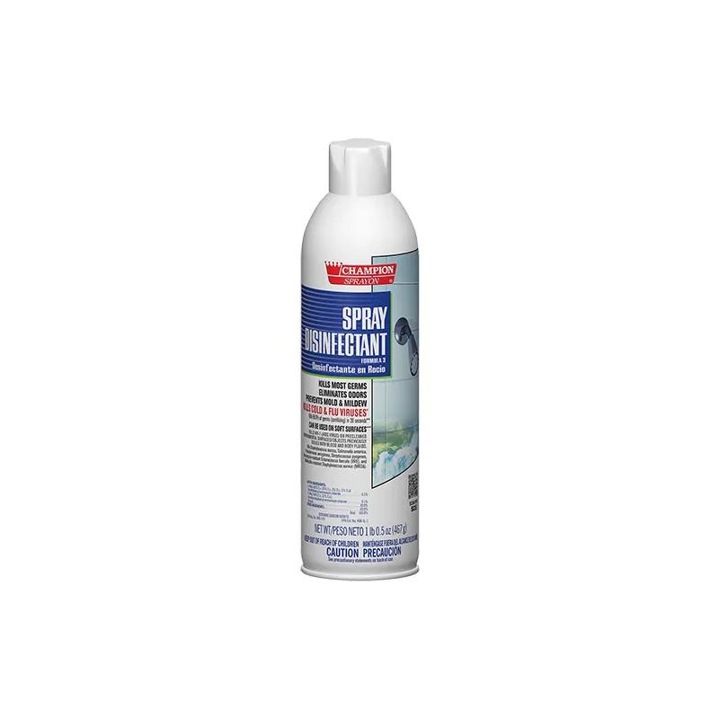 Champion Sprayon® Unscented Disinfectant 16.5 FLOZ Multi Surface Aerosol 12/Case