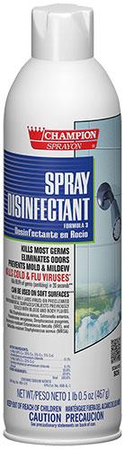 Champion Sprayon® Unscented Disinfectant 16.5 FLOZ Multi Surface Aerosol 12/Case