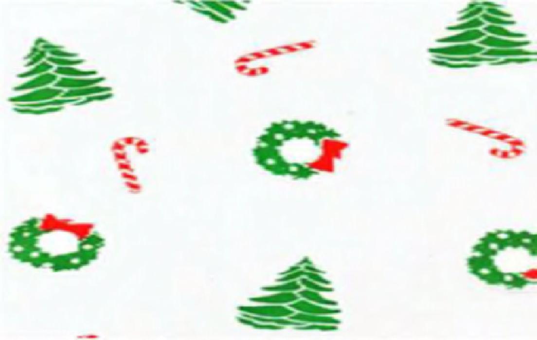 Cellophane Roll 40IN X100FT Clear Candy Cane Wreath 1/Roll