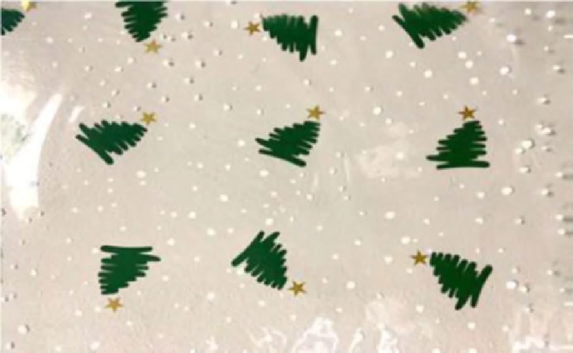 Cellophane Roll 40IN X100FT Clear Christmas Trees 1/Roll