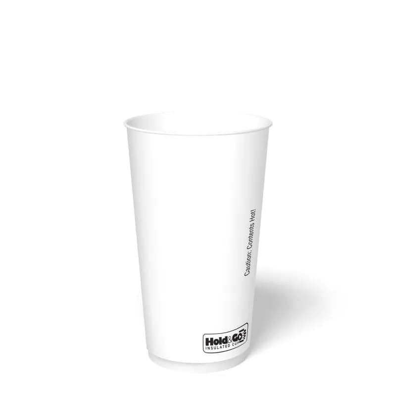 Hold & Go® Hot Cup Insulated 20 OZ Double Wall Poly-Coated Paper White 600/Case