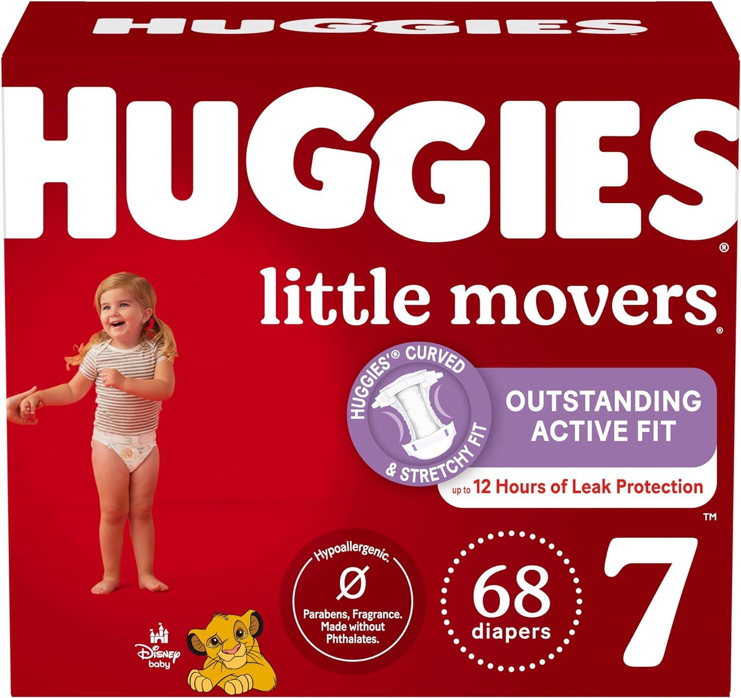 Huggies® Little Movers® Baby Diaper #7 68/Carton