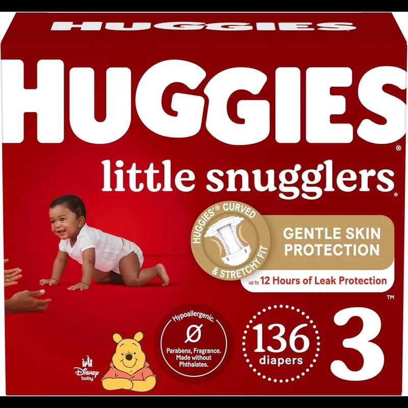 Huggies® Little Snugglers® Baby Diaper #3 16-28 LB 136/Carton