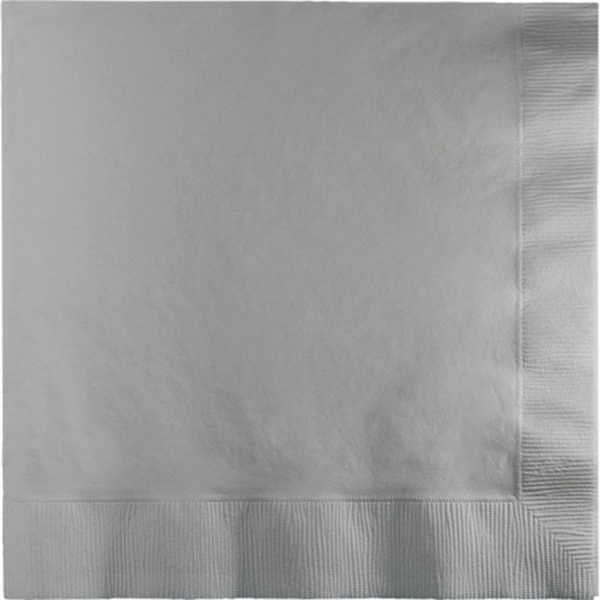 Luncheon Napkins Silver Shimmer Paper 2PLY 50 Count/Pack 12 Packs/Case 600 Count/Case