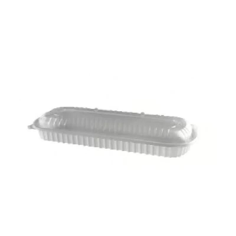 Full Slab Rib Take-Out Container Base & Lid Combo 48 OZ Natural Microwave Safe 100/Case