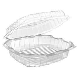 Take-Out Container Hinged 10.5X9.5 IN Clear Microwave Safe 120/Case