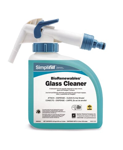 BioRenewables® Simplifill™ Glass Cleaner Waterfall Glass Cleaner 2 L Multi Surface Alkaline Concentrate Bio-Based 2/Case