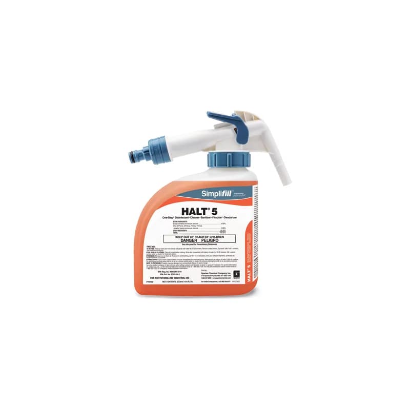 Halt® Simplifill™ 5 Fresh Scent Disinfectant Cleaner 2 L Alkaline One Step 2/Case