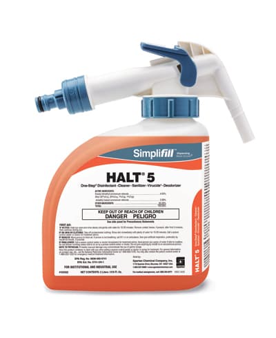 Halt® Simplifill™ 5 Fresh Scent Disinfectant Cleaner 2 L Alkaline One Step 2/Case