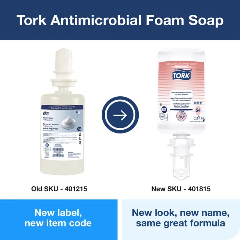 Tork Hand Soap Foam 1 L Perfume-Free Colorless Refill For S4 6/Case