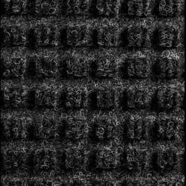 WaterHog® Scraper & Wiper Floor Mat 36IN X4FT Charcoal PET With SBR Rubber Backing Standard Edging Fashion Border 1/Each