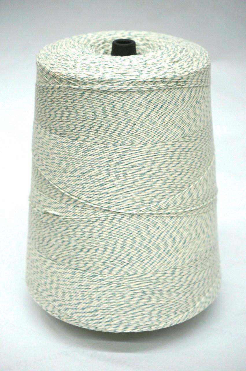 Twine Green White Cotton 4PLY 1/Roll