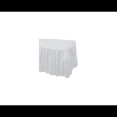 Table Skirt 29X168 IN Plastic White 6/Case