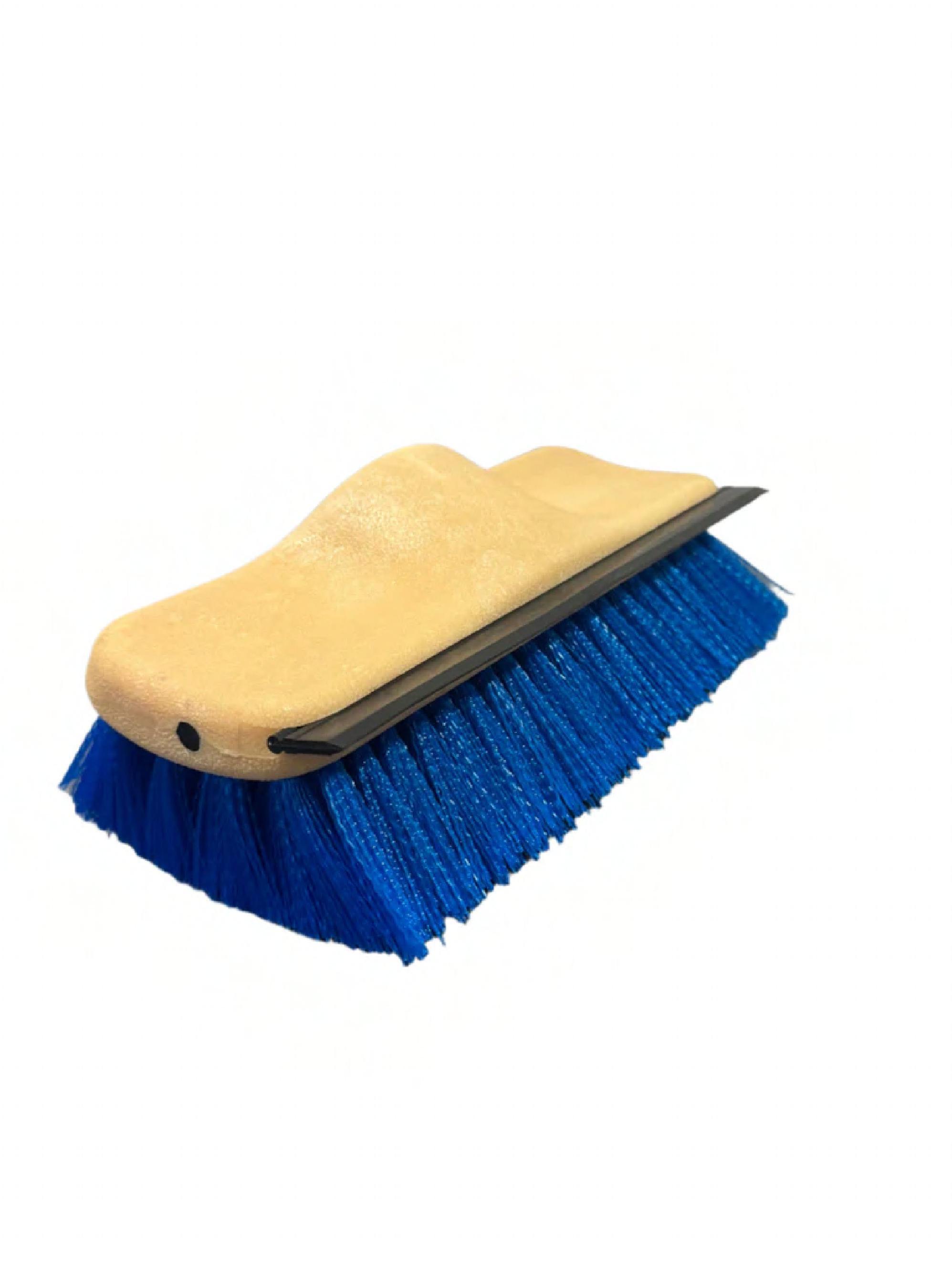Scrub Brush 10 IN Plastic Blue Dual Surface With Squeegee 1/Each
