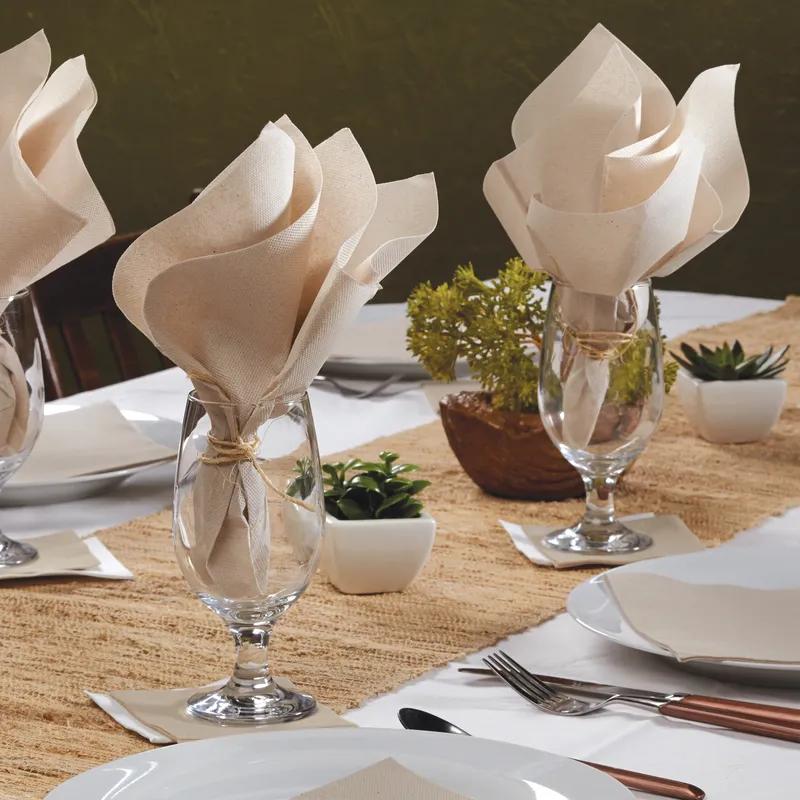 FashNpoint® Dinner Napkins 16X16 IN Kraft Paper UltraPLY 1/4 Fold 1200/Case