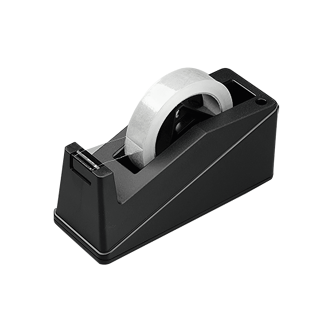 Cellophane Tape Desktop Tape Dispenser 1 IN Black 1/Each
