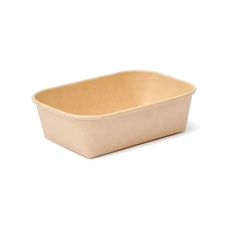 PaperLuxe® Take-Out Container Base 6.62X4.47X1.91 IN Paper Kraft Rectangle 600/Case