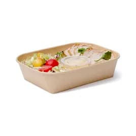PaperLuxe® Take-Out Container Base 8.03X6.14X1.91 IN Paper Kraft Rectangle 450/Case