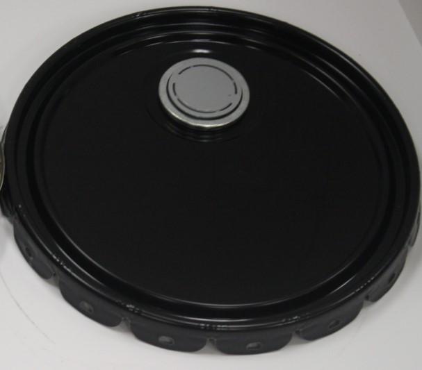 Pail Lid Metal Black Unlined 24 GA 30/Case