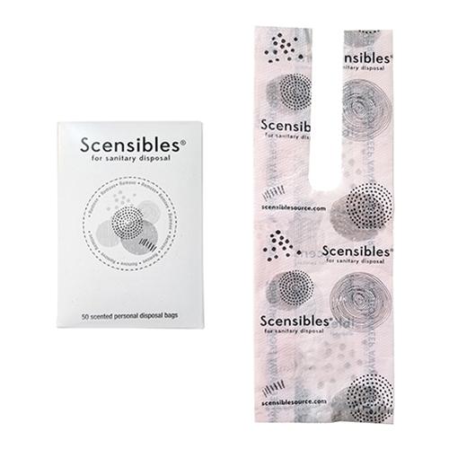 Scensibles® Menstrual Care Sanitary Bag 3.375X2X9.75 IN Pink Lightly Scented HDPE Single Use 50 Count/Box 24 Box/Case
