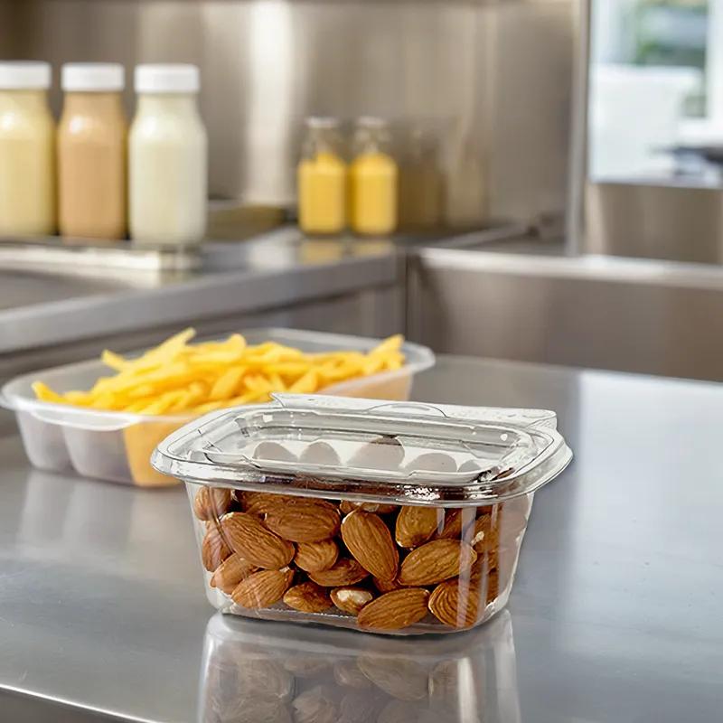 Deli Container Base 6 OZ Plastic Clear Rectangle 760/Case