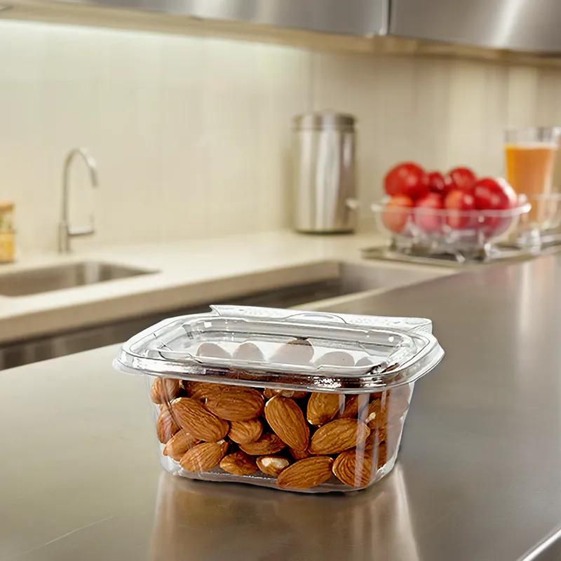 Deli Container Base 6 OZ Plastic Clear Rectangle 760/Case