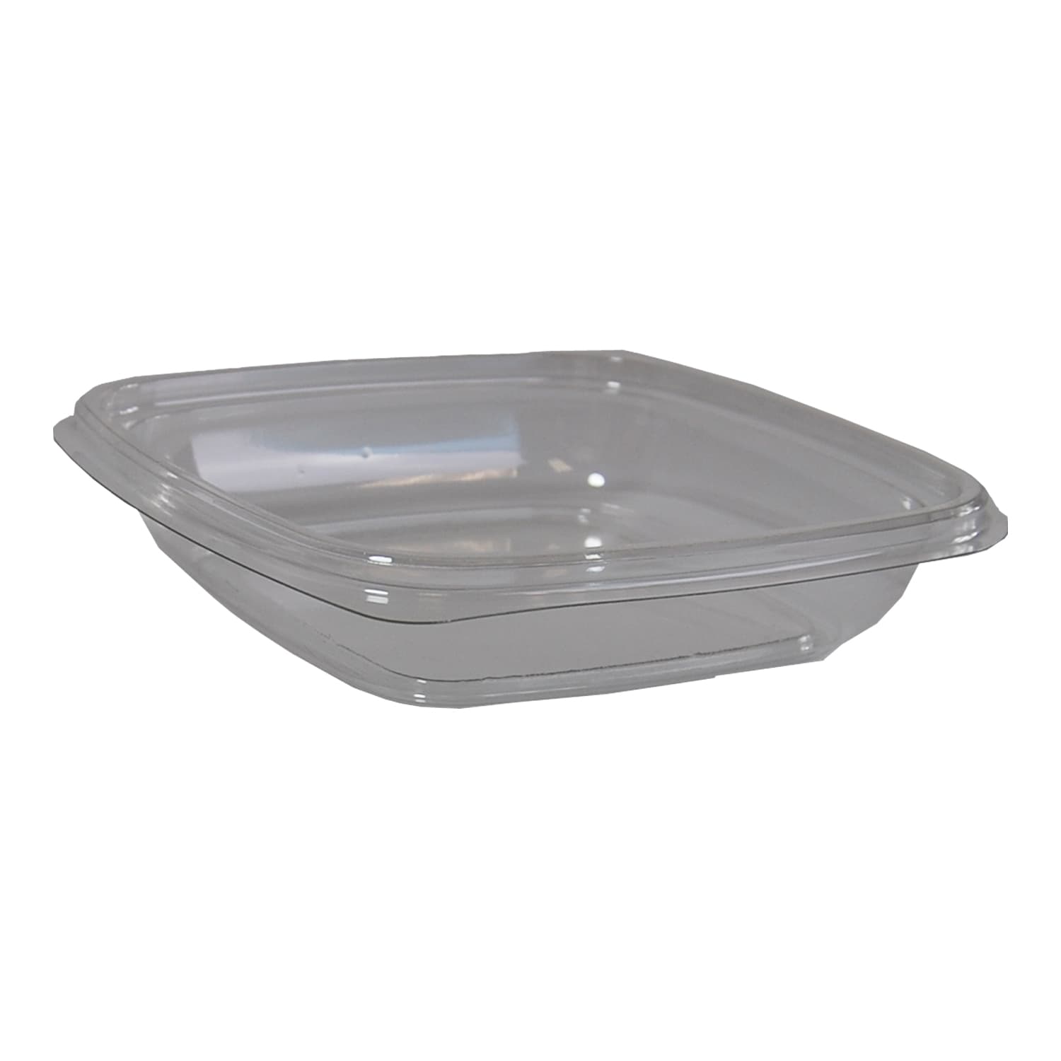 Sandwich Take-Out Container Base 6X6 IN PET Black 300/Case