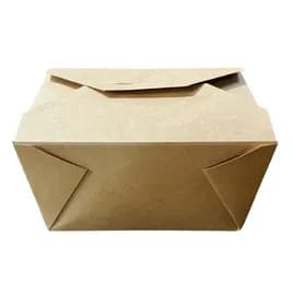 #1 Take-Out Box Fold-Top Paper PLA Kraft 450/Case