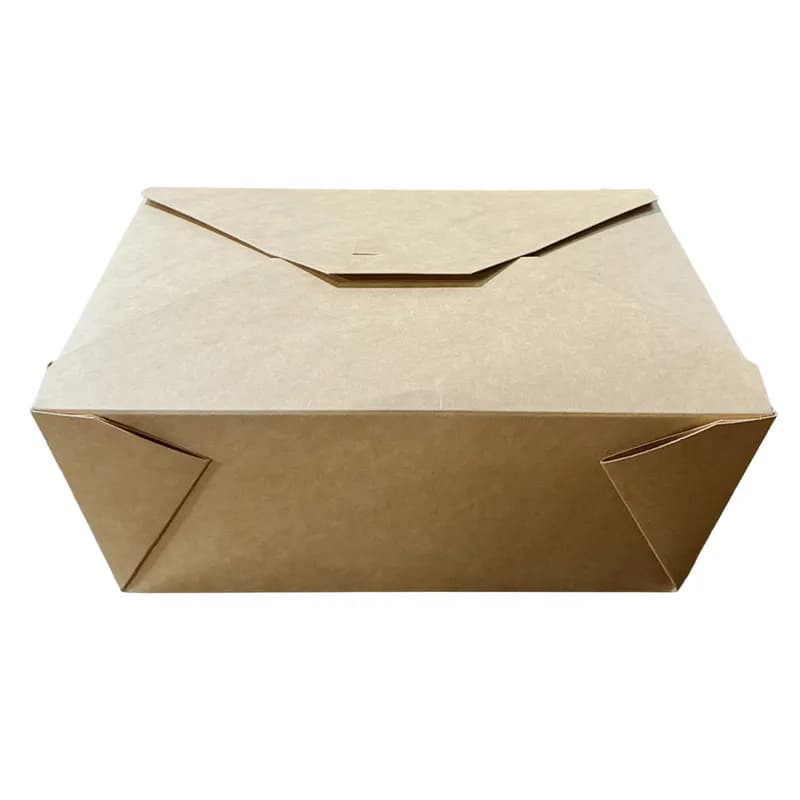 #4 Take-Out Box Fold-Top Paper PLA Kraft 160/Case