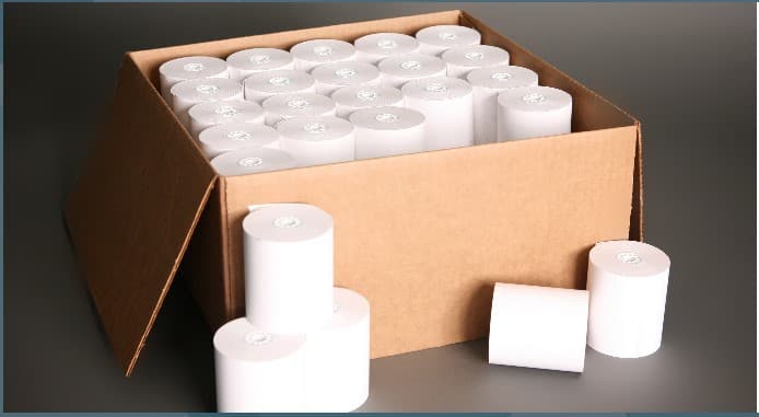 Cash Register Receipt Roll 3.125IN X273FT Thermal Paper 50/Case