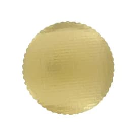 Cake Circle 9 IN Foil-Lined Paper Gold Round Scalloped 200/Case