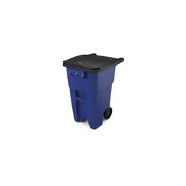 Brute® 1-Stream Curbside Trash 50 GAL 200 QT Blue HDPE Rollout 1/Each