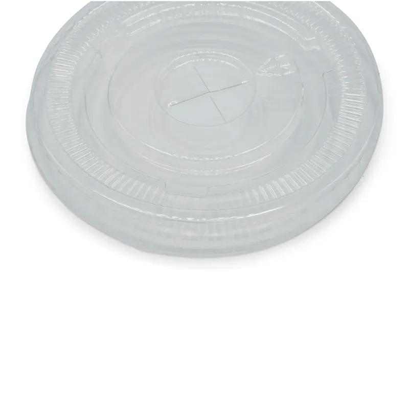 Victoria Bay 92 Series Lid Flat 3.6X0.4 IN PET Clear For 9-12 OZ Cold Cup Straw Slot 100 Count/Pack 10 Packs/Case