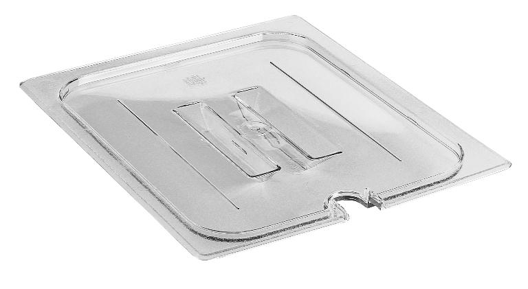 Camwear® Food Pan Lid 1/2 Clear Notched With Handle 1/Each