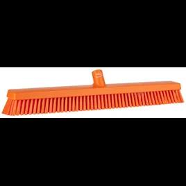 Vikan® Push Broom Head 24.4X3.1X5.3 IN Orange PP Polyester Polybutylene Terephthalate (PBT) Stainless Steel 1/Each