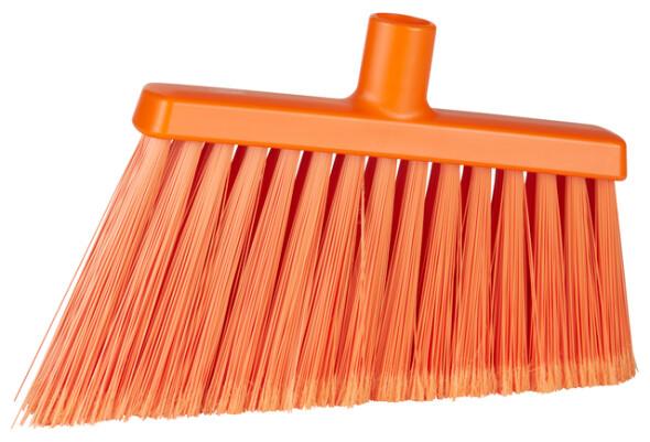 Vikan® Broom Head 11.4X1.6X8.7 IN Orange PP Stainless Steel Polyester PET Split Bristle Angled 1/Each