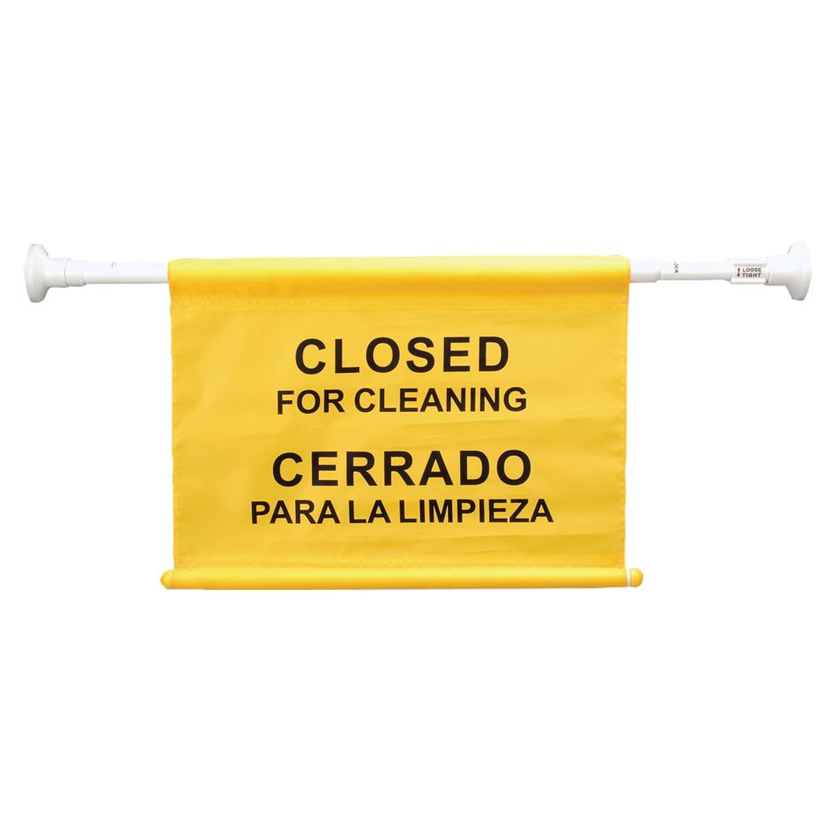 Closed For Maintenance Sign 30 IN Yellow Black Nylon Bilingual 1/Each