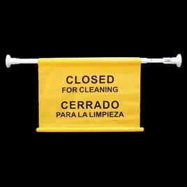 Closed For Maintenance Sign 30 IN Yellow Black Nylon Bilingual 1/Each